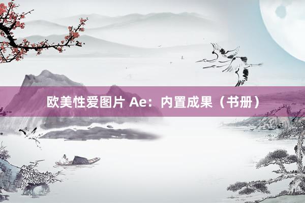 欧美性爱图片 Ae：内置成果（书册）