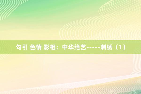 勾引 色情 影相：中华绝艺-----刺绣（1）